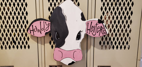 Howdy Heifers Cow Door Hanger