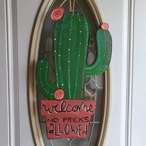 Cactus door hanger