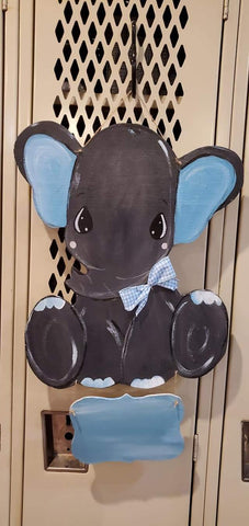 Boy Elephant Hospital Door Hanger