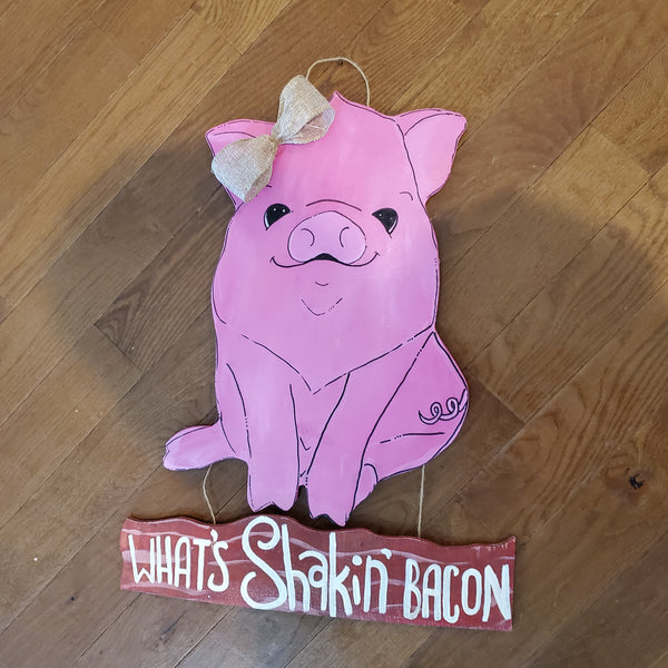 Whats Shakin' Bacon door hanger (Mr. Or Mrs.)