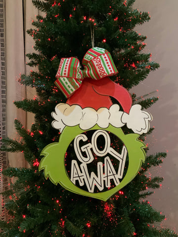 “go away” door hanger