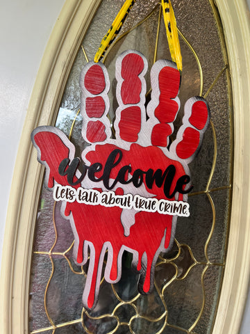 True Crime blood handprint